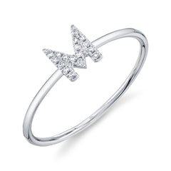 Shy Creation Diamond Ring - Initial M