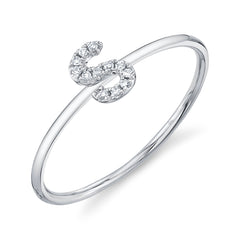 Shy Creation Diamond Ring - Initial S