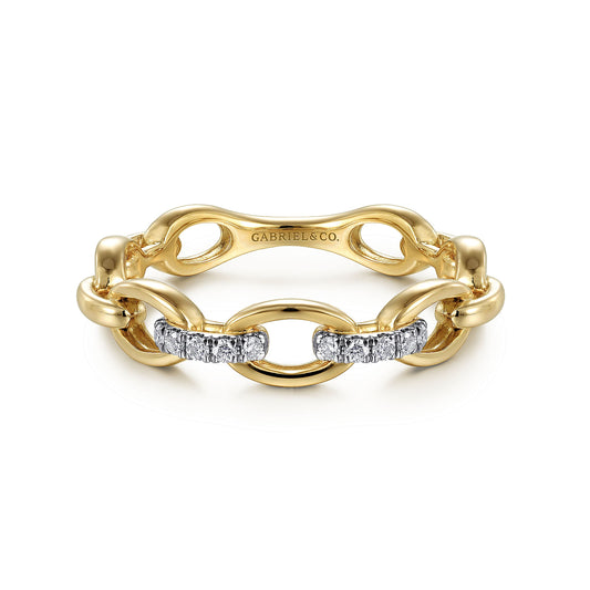 Gabriel & Co. Link Diamond Ring