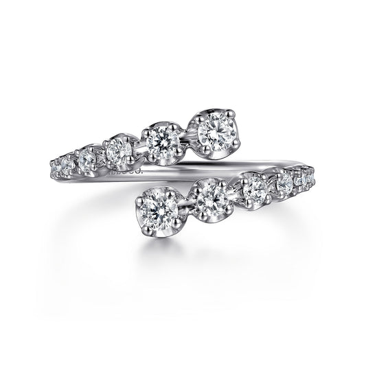 Gabriel & Co. Bypass Diamond Ring