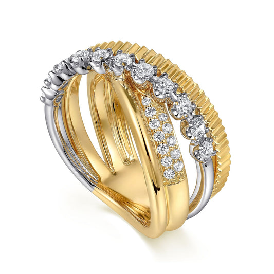 Gabriel & Co. Twisted Diamond Ring