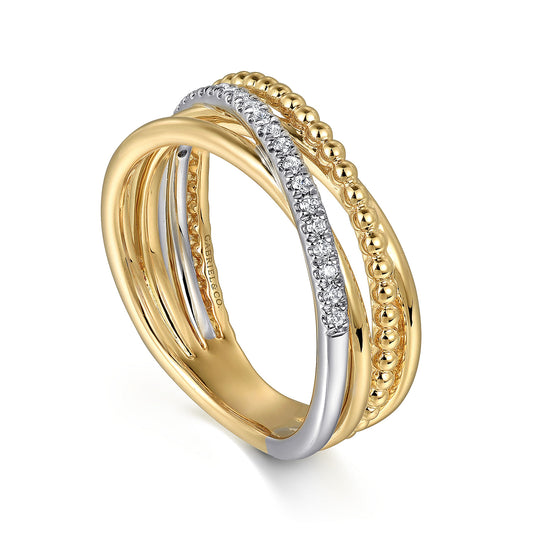 Gabriel & Co. Twisted Diamond Ring
