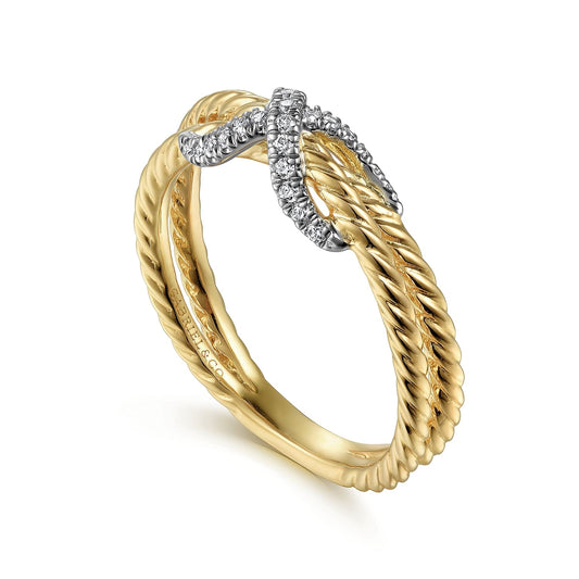 Gabriel & Co. Twisted Diamond Ring