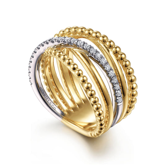 Gabriel & Co. Twisted Diamond Ring