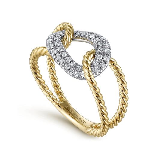 Gabriel & Co. Twisted Diamond Ring