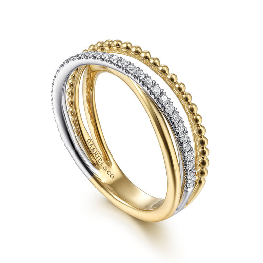 Gabriel & Co. Twisted Diamond Ring