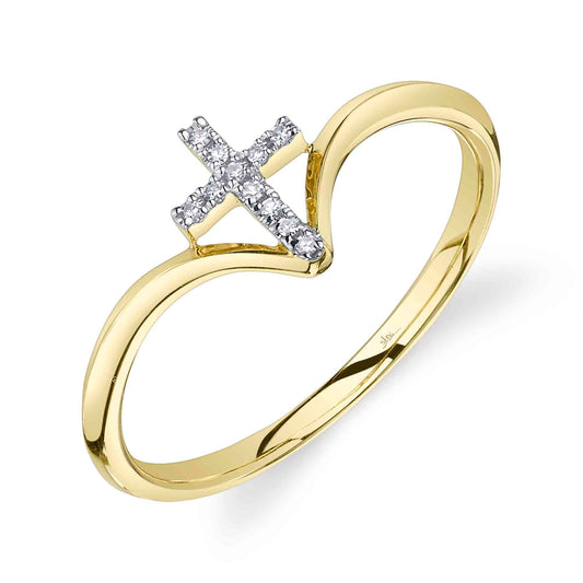 Shy Creation Diamond Cross Ring