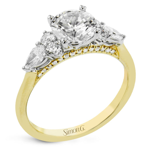 Simon G. Three Stone Engagement Ring