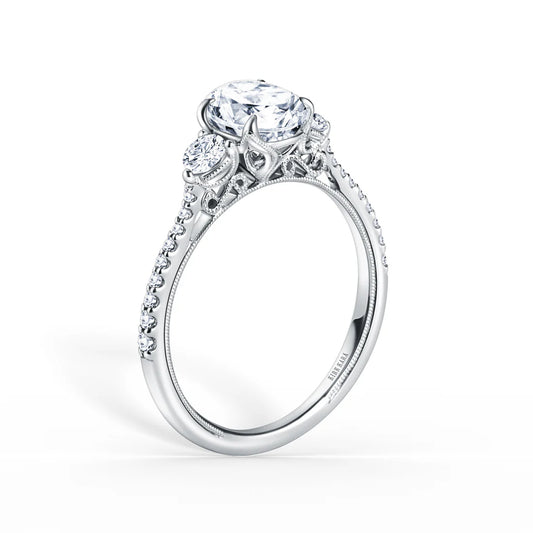 Kirk Kara Three Stone Diamond Engagement Ring