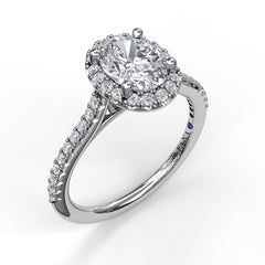 Fana Halo Diamond Engagement Ring