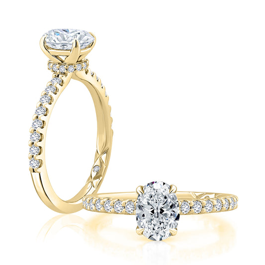 A. Jaffe Hidden Halo Diamond Engagement Ring
