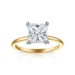 Hidden Halo Solitaire Engagement Ring