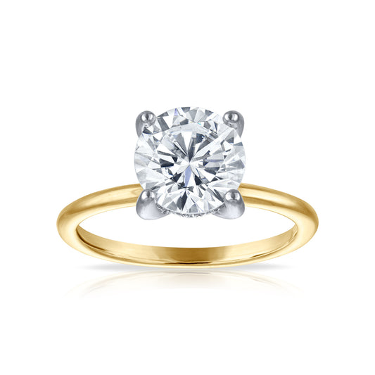 Hidden Halo Solitaire Engagement Ring