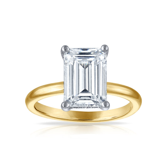 Hidden Halo Solitaire Engagement Ring