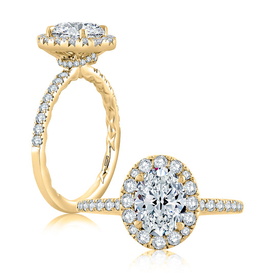 A. Jaffe Halo Diamond Engagement Ring