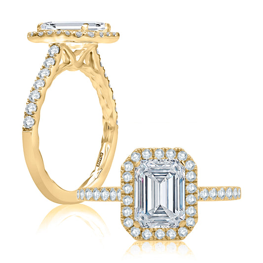 A. Jaffe Halo Diamond Engagement Ring