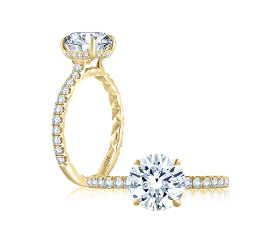 A. Jaffe Quilted Diamond Engagement Ring