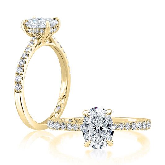 A. Jaffe Hidden Halo Diamond Engagement Ring