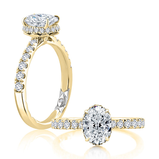 A. Jaffe Hidden Halo Diamond Engagement Ring
