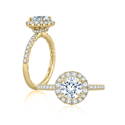 A. Jaffe Halo Diamond Engagement Ring