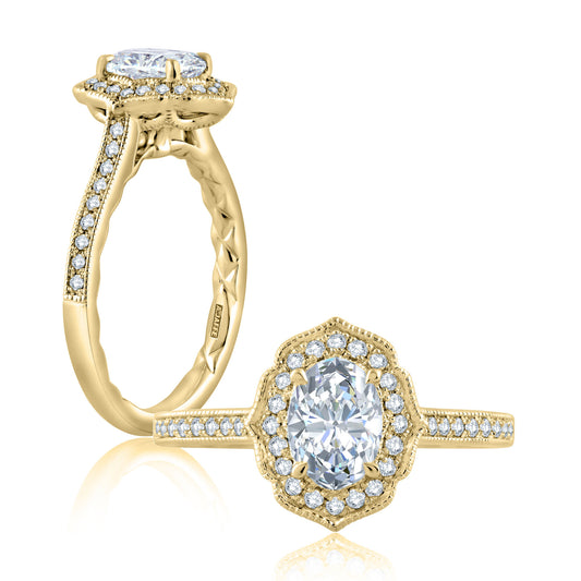A. Jaffe Halo Diamond Engagement Ring