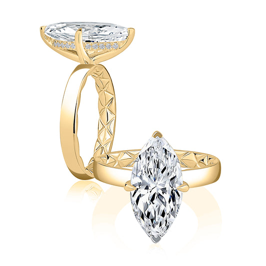 A. Jaffe Hidden Halo Solitaire Engagement Ring