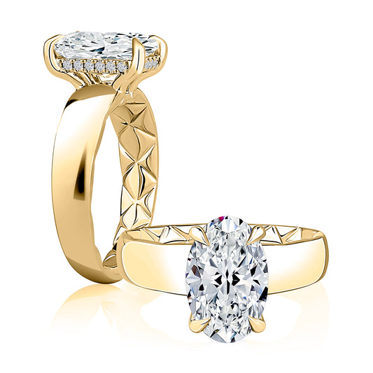 A. Jaffe Hidden Halo Solitaire Engagement Ring