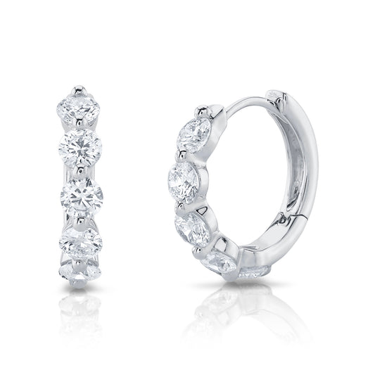 Shy Creation 14K Diamond Huggie Earring