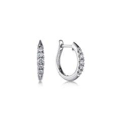 Gabriel & Co. Classic Round 15MM Diamond Huggie Earrings