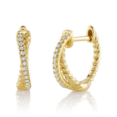 Shy Creation Diamond Huggie Earring