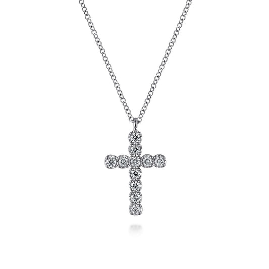 Gabriel & Co. Diamond Cross Pendant Necklace