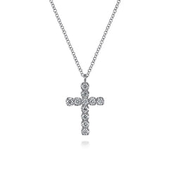 Gabriel & Co. Diamond Cross Pendant Necklace