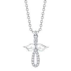Shy Creation Diamond Angel Necklace