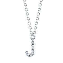 Shy Creation Diamond Necklace - Initial J