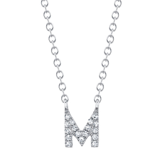 Shy Creation Diamond Necklace - Initial M