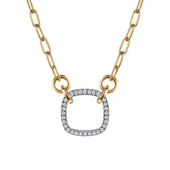 Gabriel & Co. Cushion Paperclip Necklace