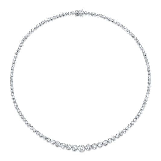 Shy Creation Diamond Crown Tennis Necklace