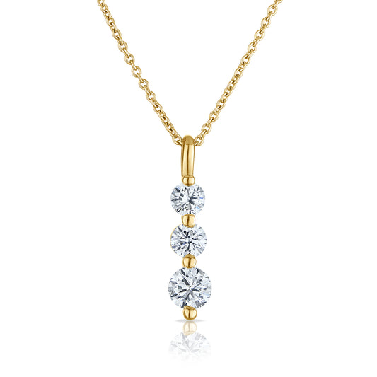 1.00CT Three Stone Diamond Pendant