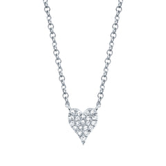 Shy Creation Diamond Pave Heart Necklace