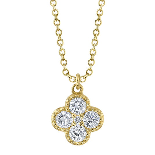 Shy Creation Diamond Clover Necklace