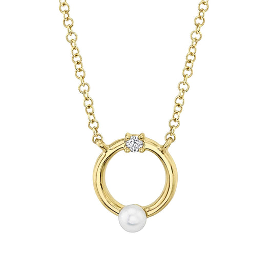 Shy Creation Diamond Pearl Pendant