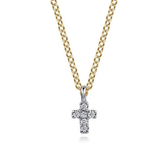 Gabriel & Co. Diamond Cross Pendant Necklace