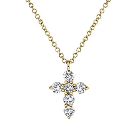 Shy Creation Diamond Cross Necklace