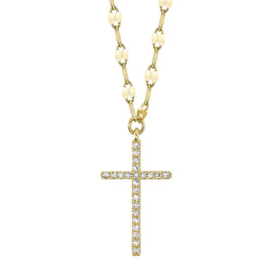 Shy Creation Diamond Cross Necklace