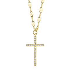 Shy Creation Diamond Cross Necklace