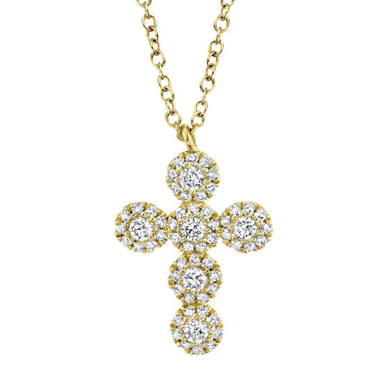 Shy Creation Diamond Cross Necklace