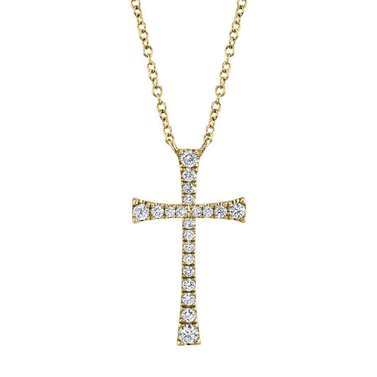 Shy Creation Diamond Cross Necklace