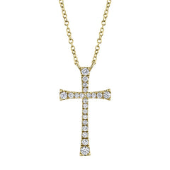 Shy Creation Diamond Cross Necklace
