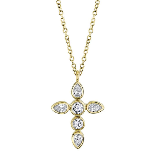 Shy Creation Diamond Cross Necklace