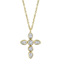 Shy Creation Diamond Cross Necklace